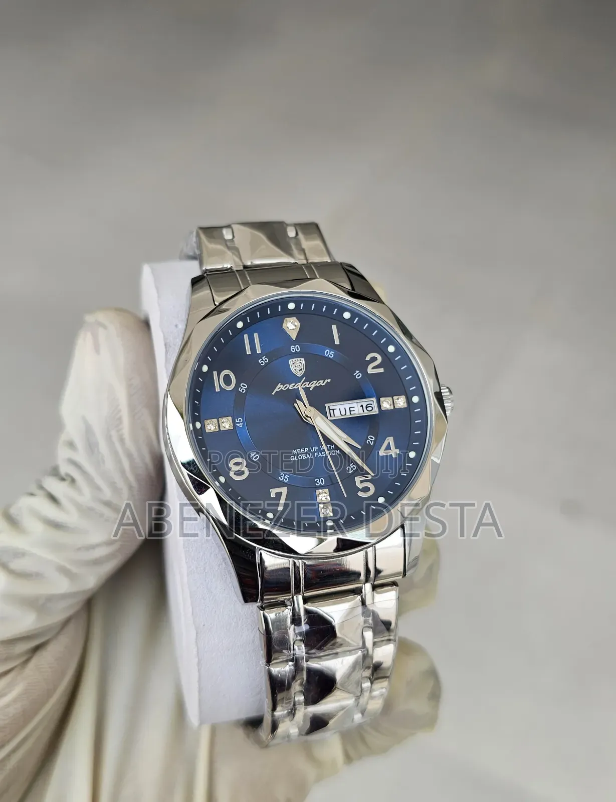 Poedagar Silver by Blue Waterproof Watch