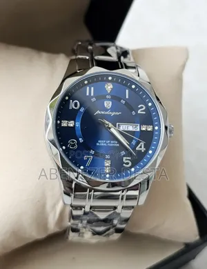 Poedagar Silver by Blue Waterproof Watch