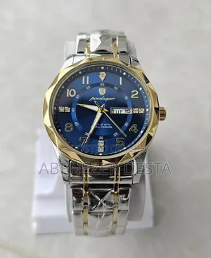 Photo - Poedagar Mens Watch Poedagar Golden Strip Blue