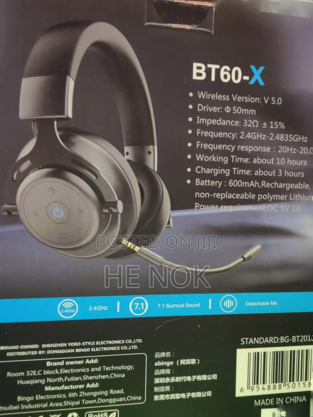 Abingo Bt60-x Wireless Gaming Headset -