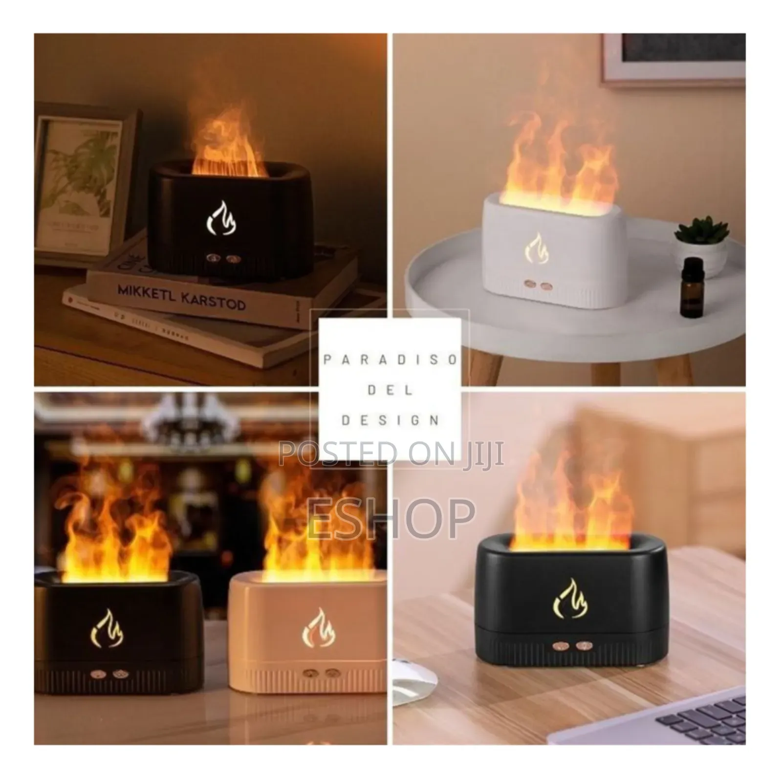 Eco-Friendly Electric Diffuser With Romantic Flame Visual