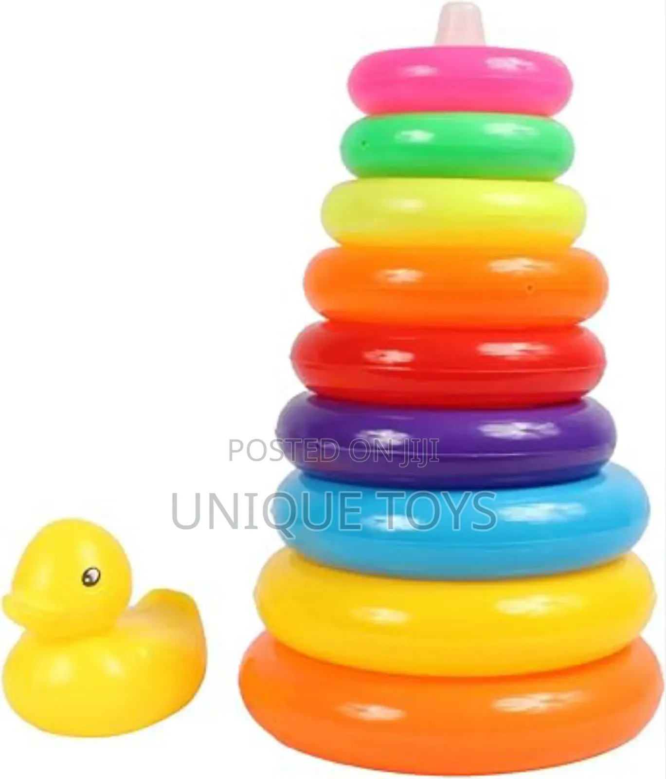 Rainbow Stacking 10-Layer Rings Tower – Learning Fun!