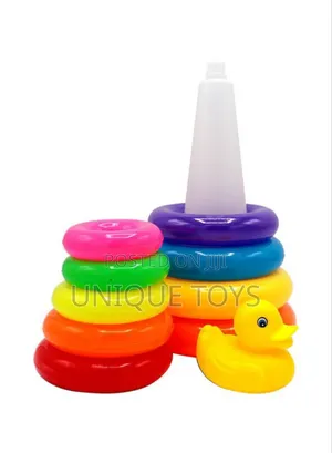 Rainbow Stacking 10-Layer Rings Tower – Learning Fun!