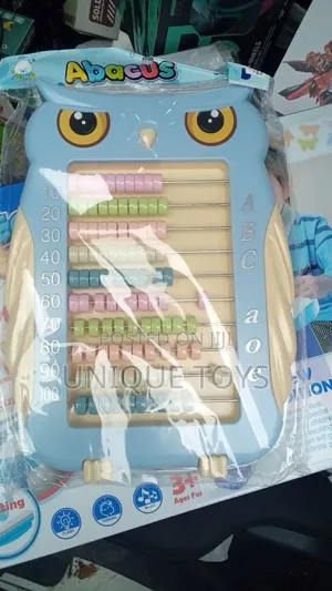 Photo - 5-colored Owl Abacus With A Stand – Deluxe Educational Set