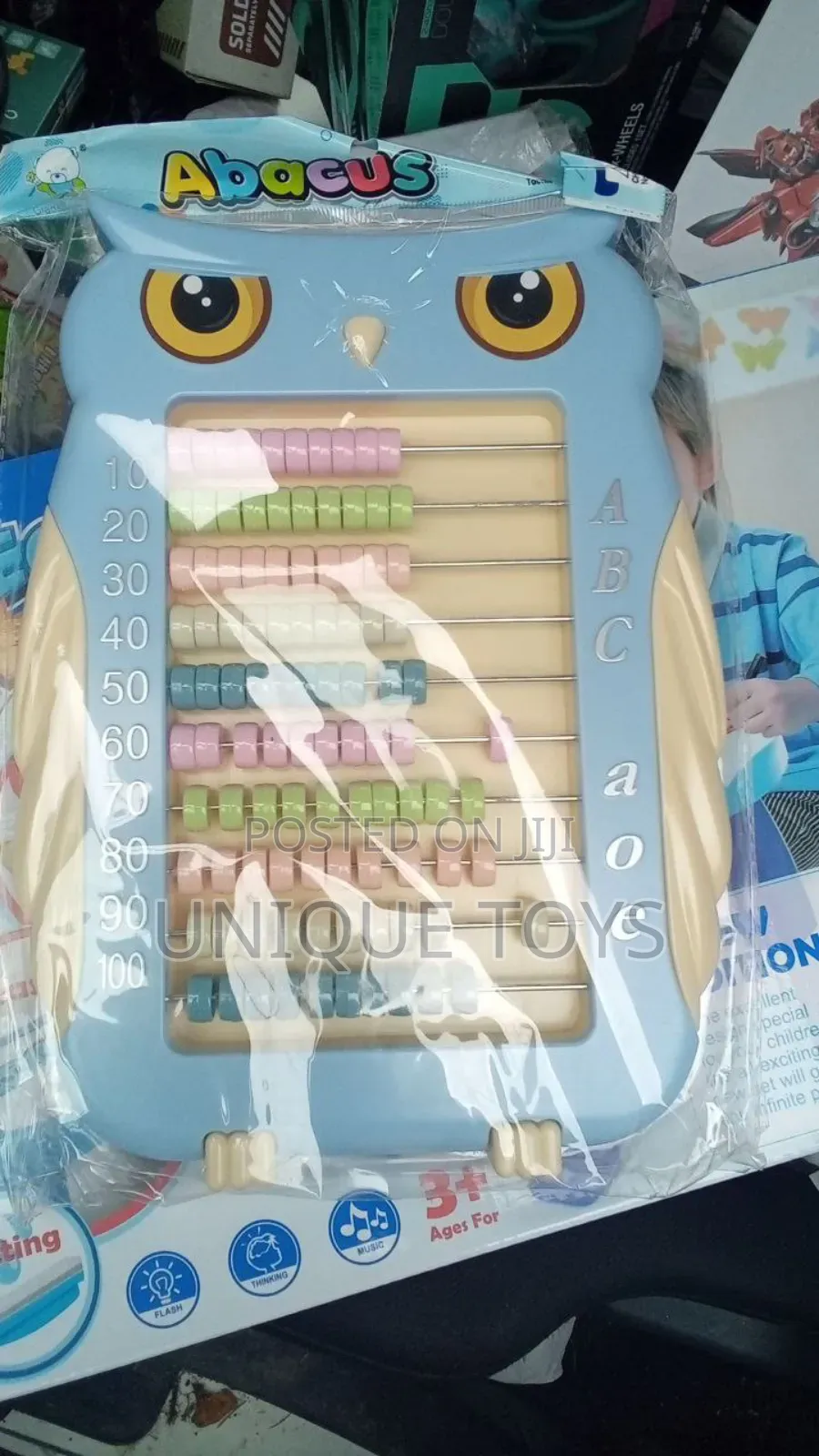 5-colored Owl Abacus With A Stand – Deluxe Educational Set