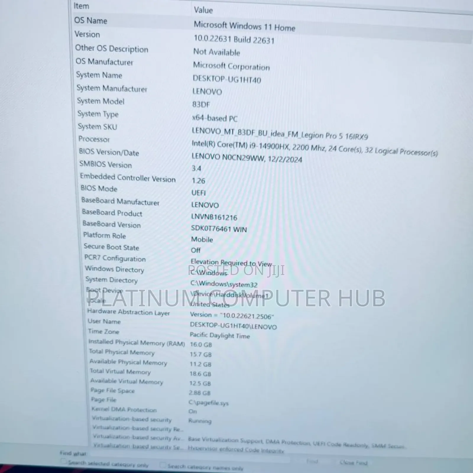 New Laptop Lenovo Legion 5 16GB Intel Core i9 SSD 1T