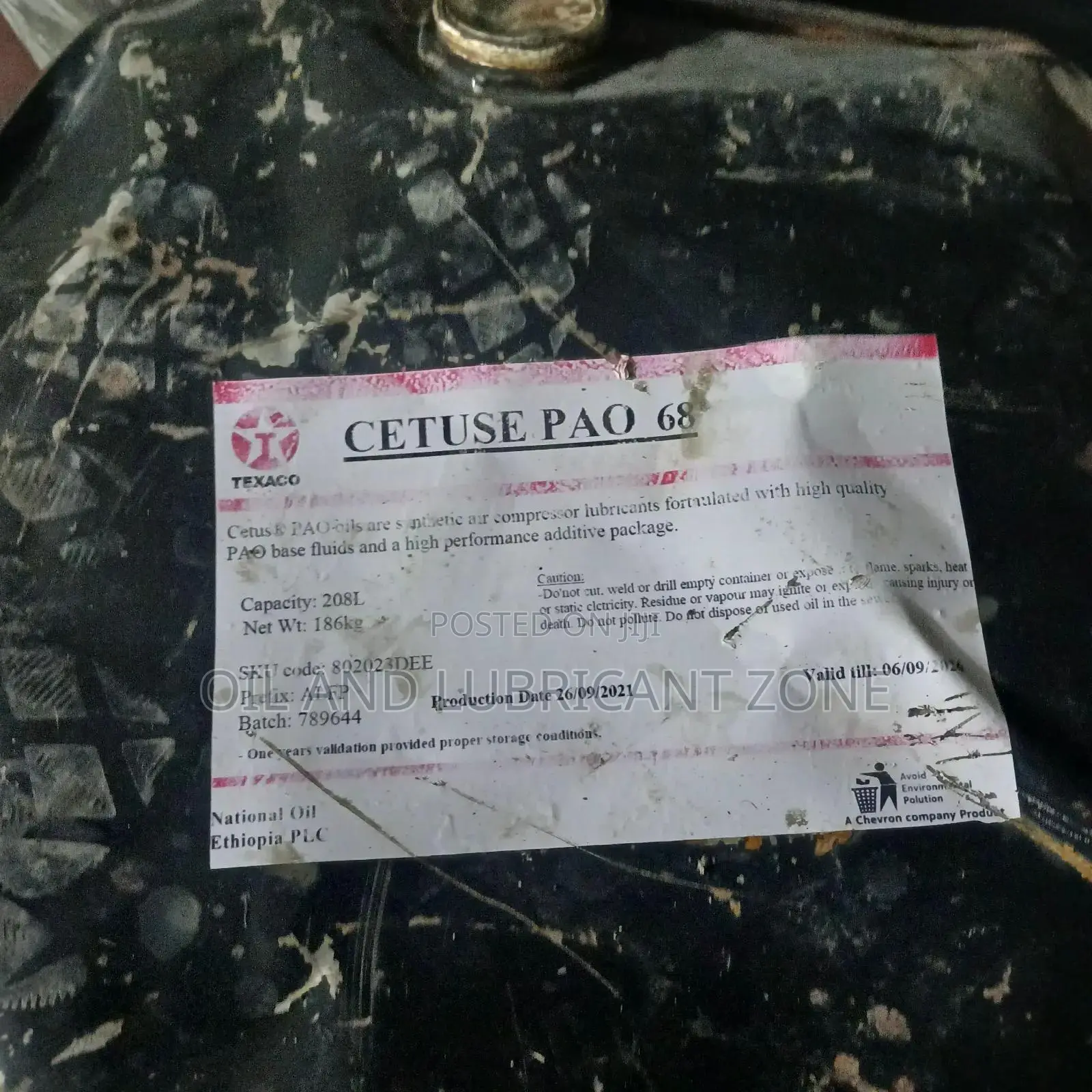 Cetuse Pao Synthetic Compressore Oil46/68