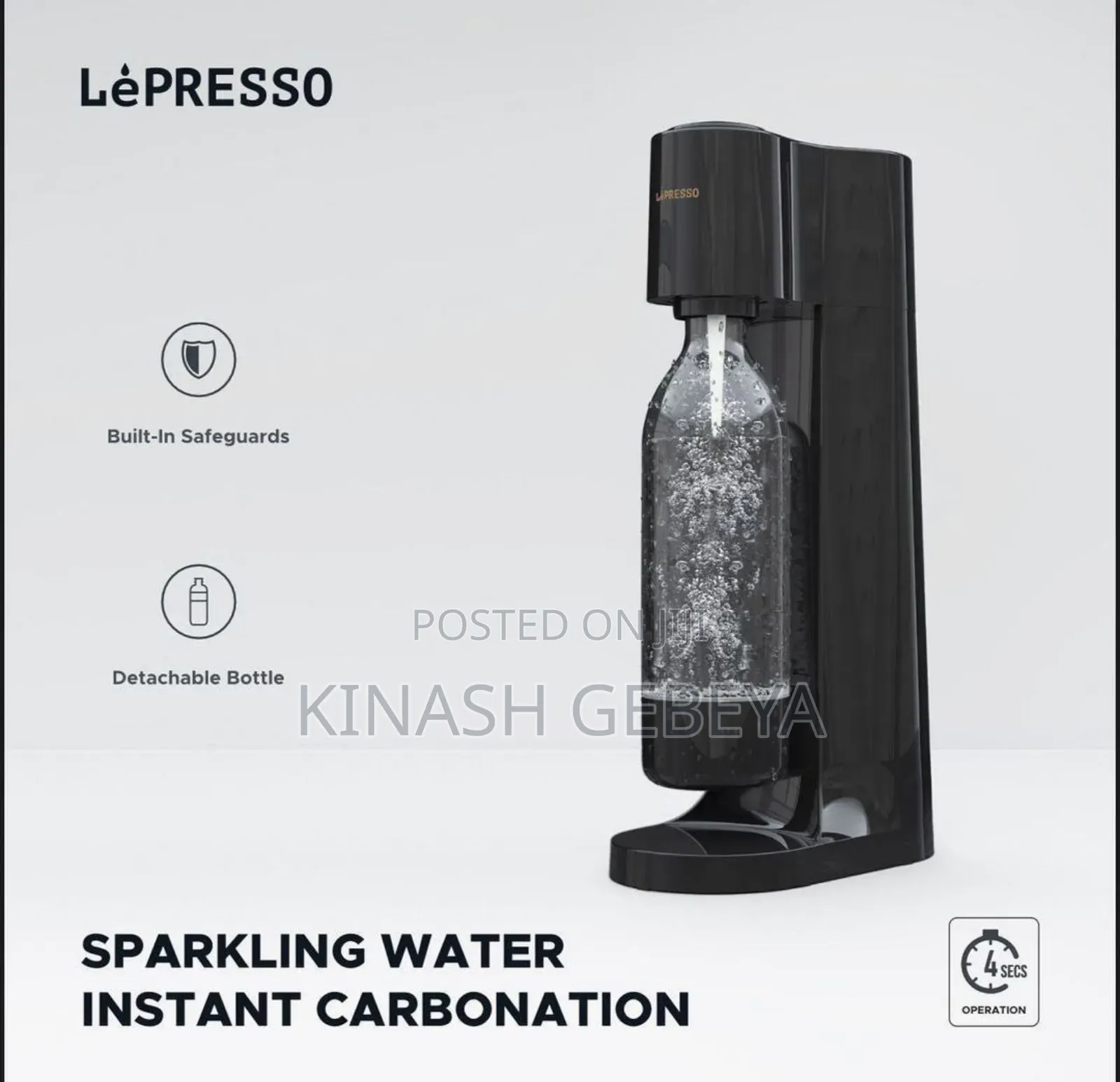 Lepresso Sparkling Water Instant Carbonation Machine