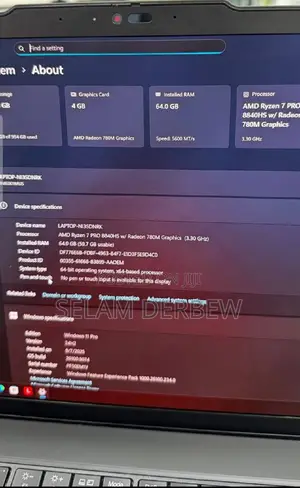 New Laptop Lenovo Thinkpad P14s 64GB AMD Ryzen 7 SSD 1T