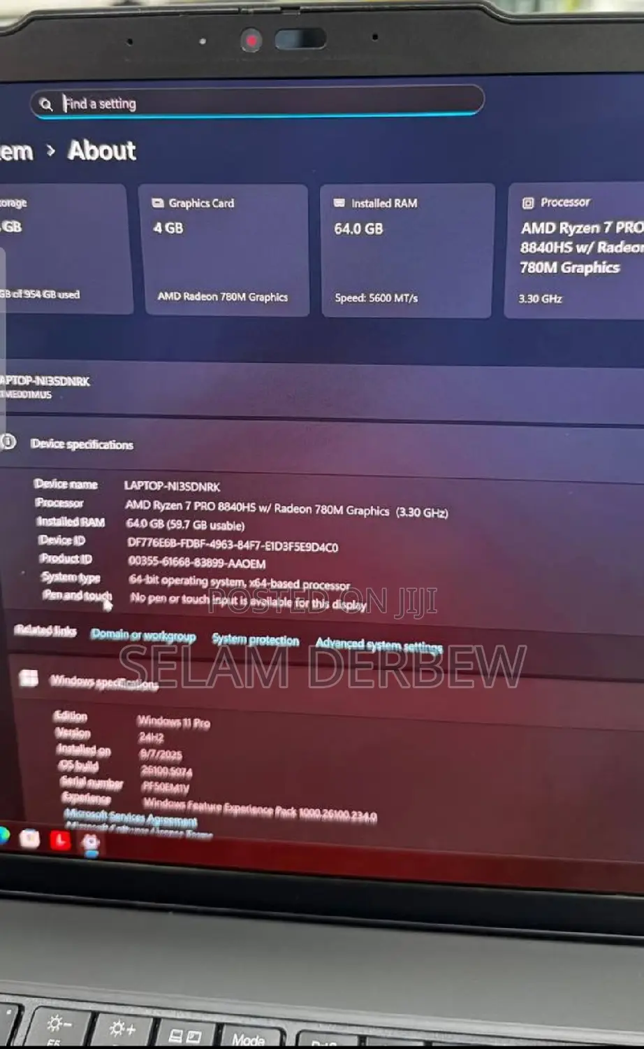 New Laptop Lenovo Thinkpad P14s 64GB AMD Ryzen 7 SSD 1T