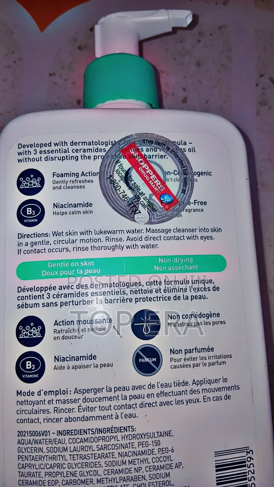 Cerave Foaming Facial Cleanser 562ml Original Canadian Imported Produc