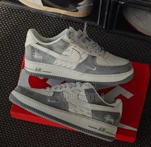 Photo - Nike Air Force 1 Low ‘07 X Stussy ‘Grey Silver’ Men’S Shoes