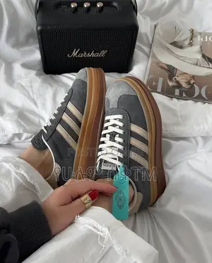 Photo - Adidas Gazelle Bold ‘Grey/Beige Gum’ Platform Double Sole WMNS Shoes