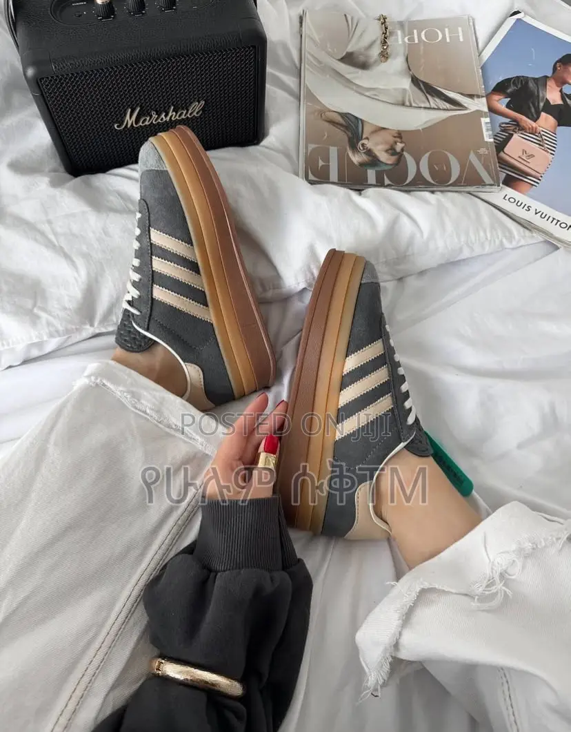Adidas Gazelle Bold ‘Grey/Beige Gum’ Platform Double Sole WMNS Shoes