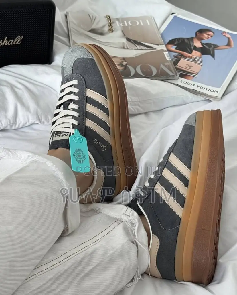 Adidas Gazelle Bold ‘Grey/Beige Gum’ Platform Double Sole WMNS Shoes