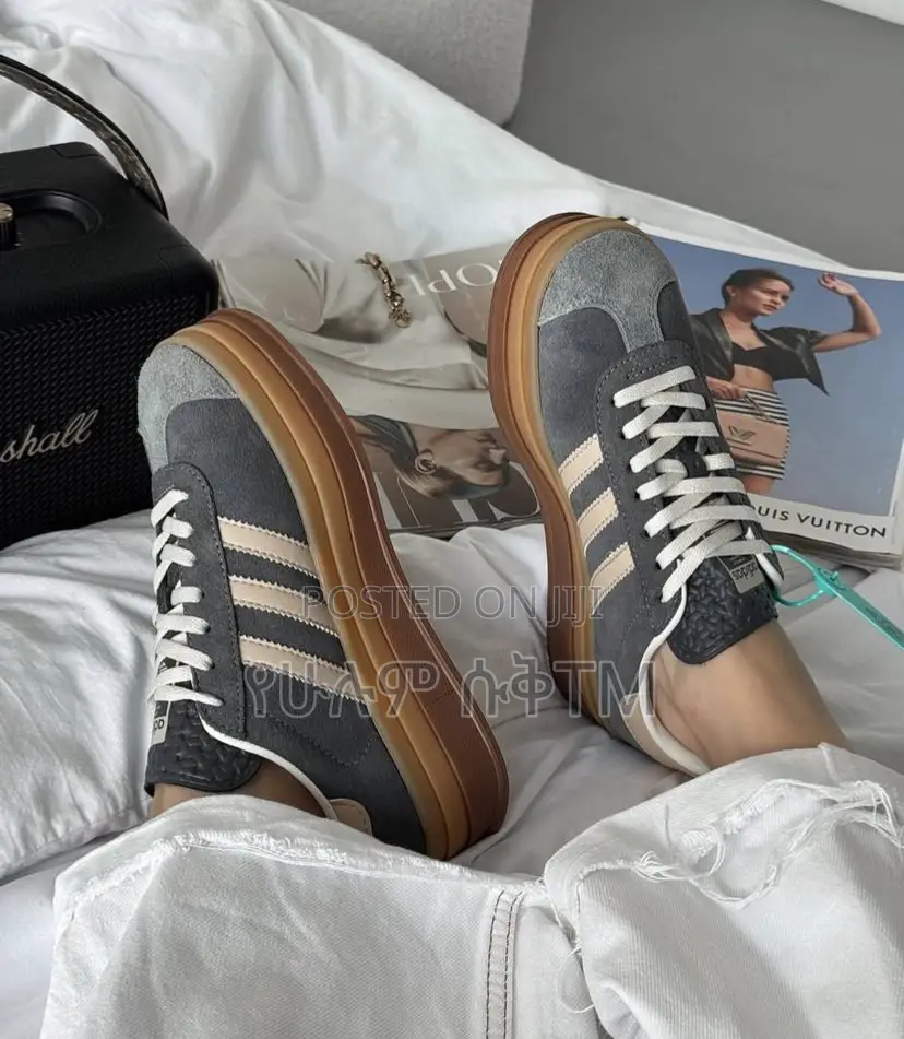 Adidas Gazelle Bold ‘Grey/Beige Gum’ Platform Double Sole WMNS Shoes