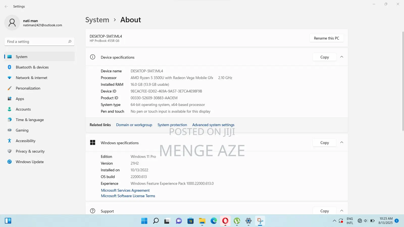 Laptop HP ProBook 455 16GB AMD Ryzen 5 HDD 500GB