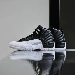 Air Jordan 12 Retro Play Off ‘Black White’ Men’S Hi Top Boots Shoes
