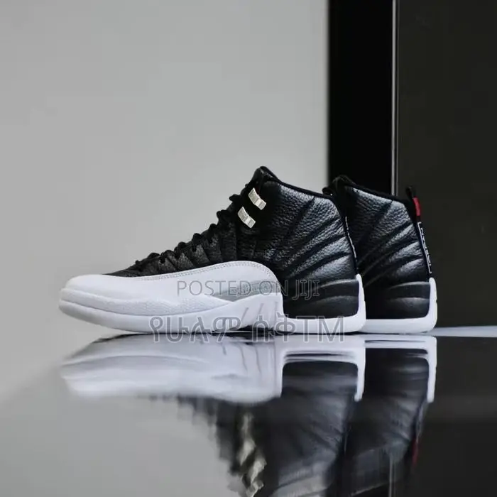 Air Jordan 12 Retro Play Off ‘Black White’ Men’S Hi Top Boots Shoes
