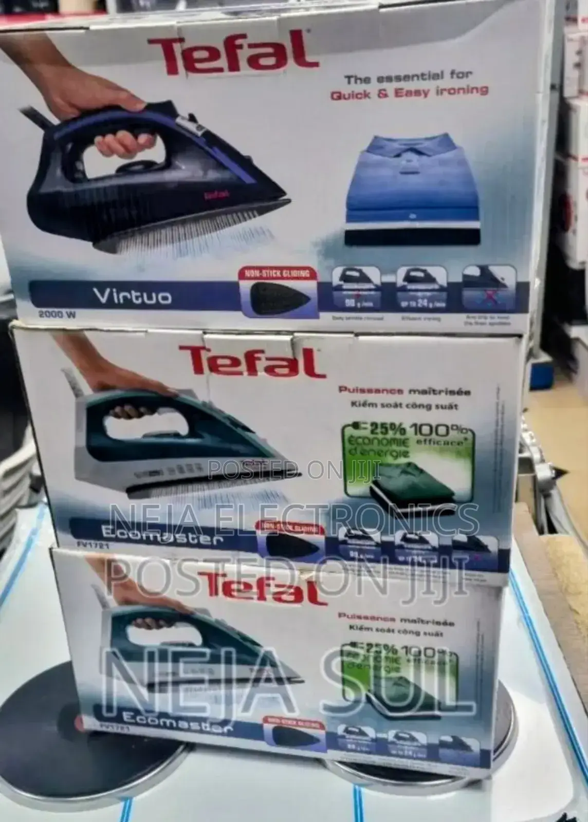 Tefal Irons Steamers 2000w Ceramic የልብስ መተኮሻ Delivery