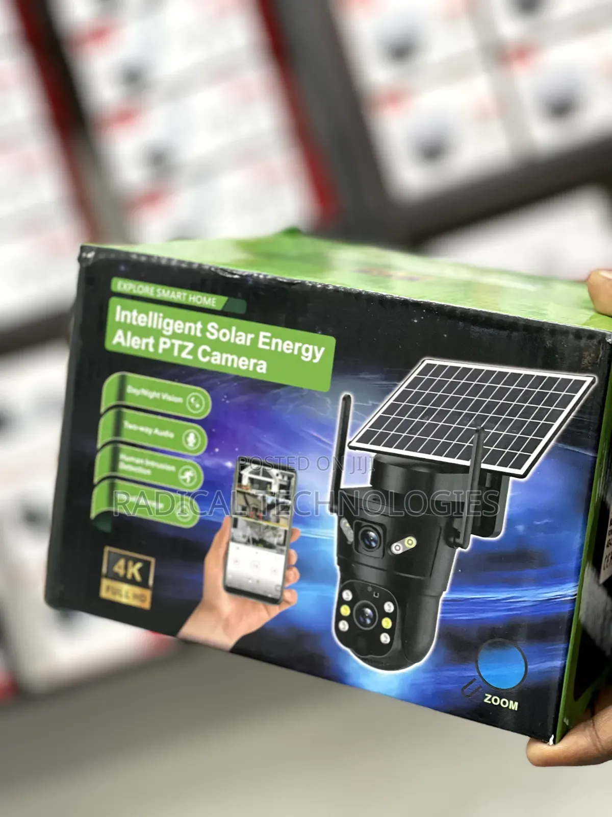 ቪዲዮ ጥራት ያለው መብራት ቢጠፋ ማይቋረጥ Solar Security Camera Dual Lens Xiaomi