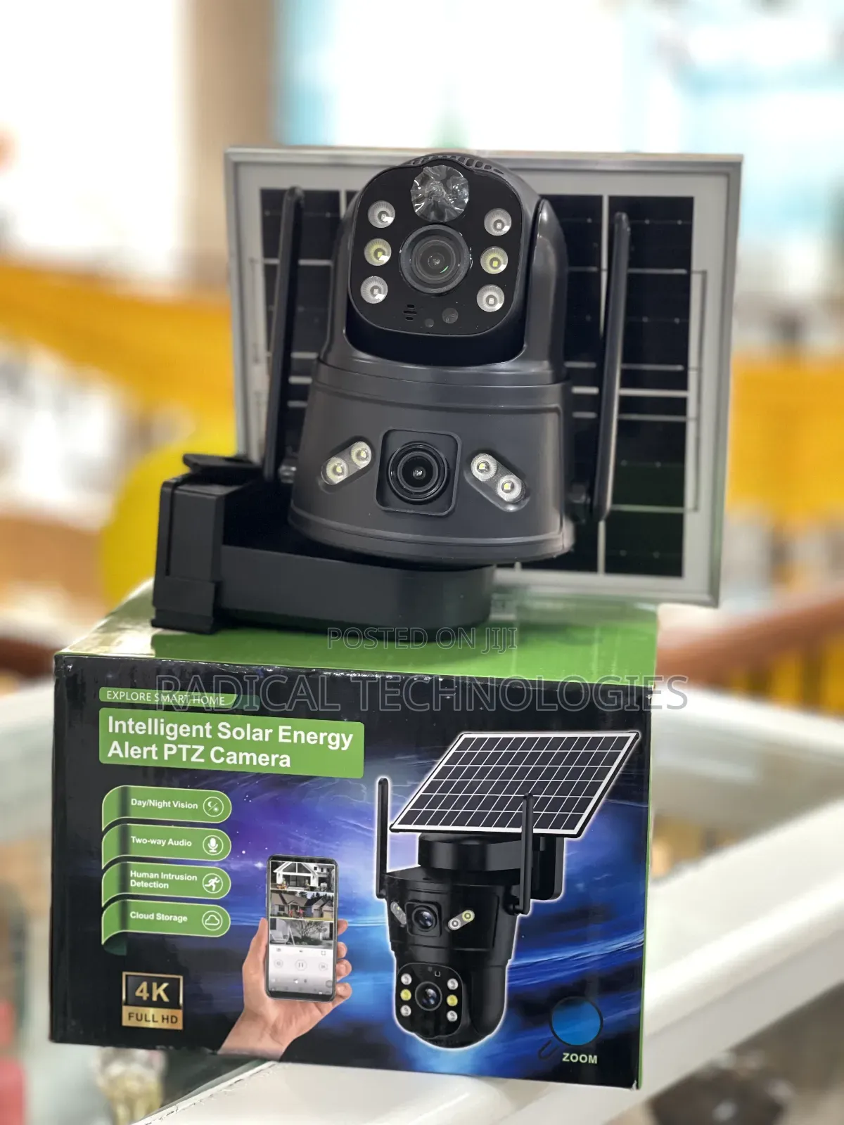 ቪዲዮ ጥራት ያለው መብራት ቢጠፋ ማይቋረጥ Solar Security Camera Dual Lens Xiaomi