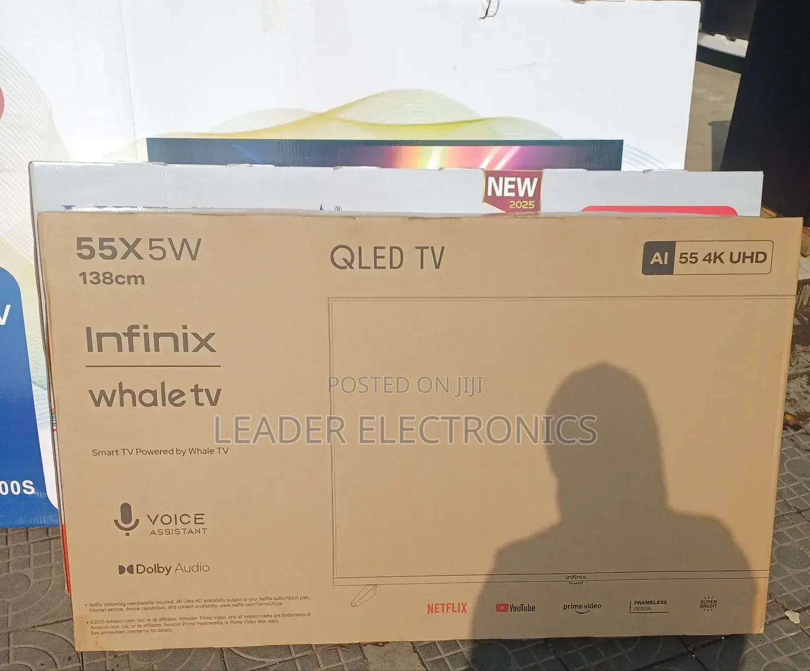 Infinix Tv 55"Smart Android Tv Frameless Design Qled Tv 2025 Original