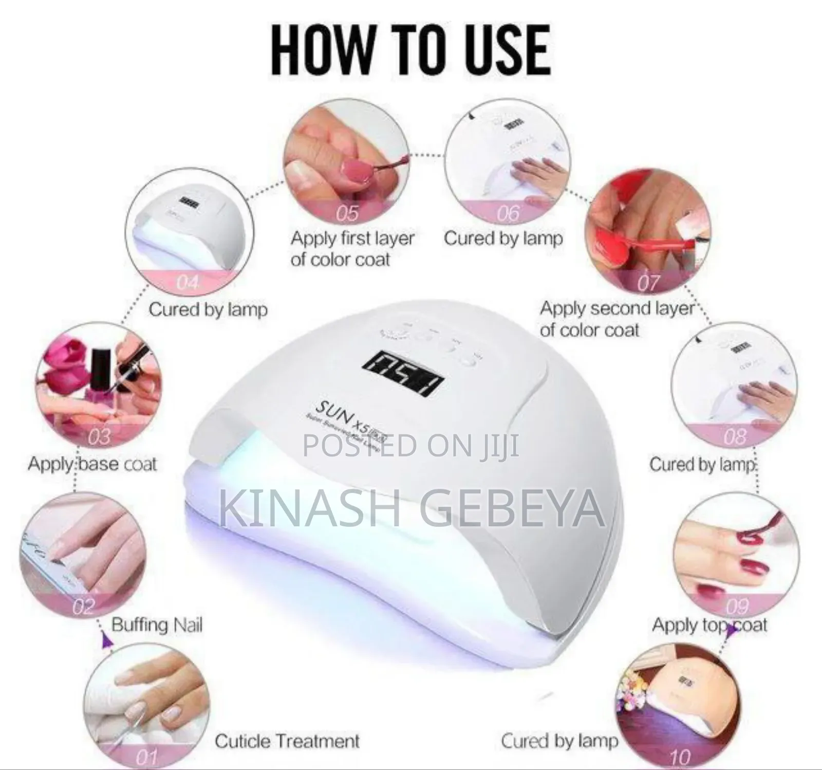 High Quality Original Sun X5 Plus Nail Dryer(ጥፍር ማድረቂያ ማሽን)