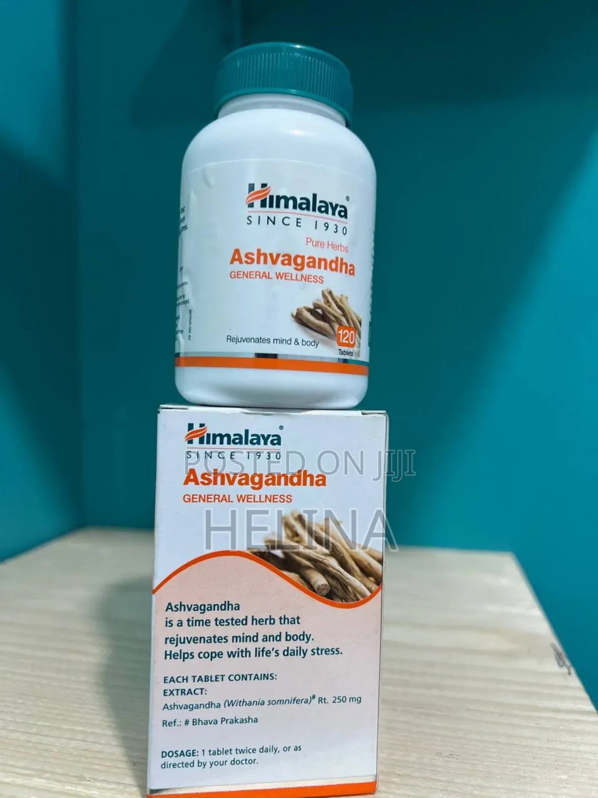 Himalaya Ashwagandha Nature's Essential Nutrient 100% Pure 120 Tablets