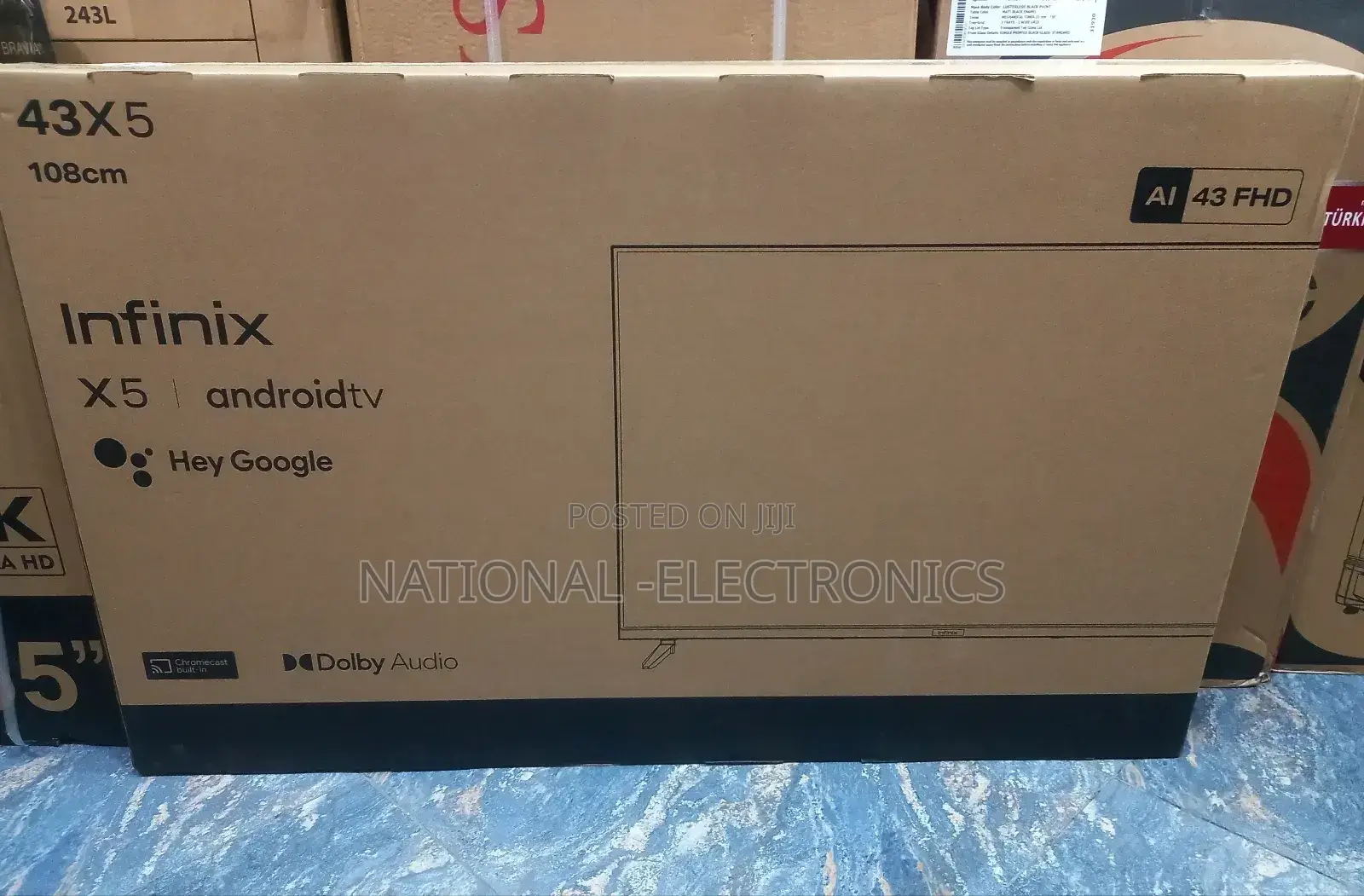 Infinix 43 Inch Tv Smart Hey Googel Frameless Tv