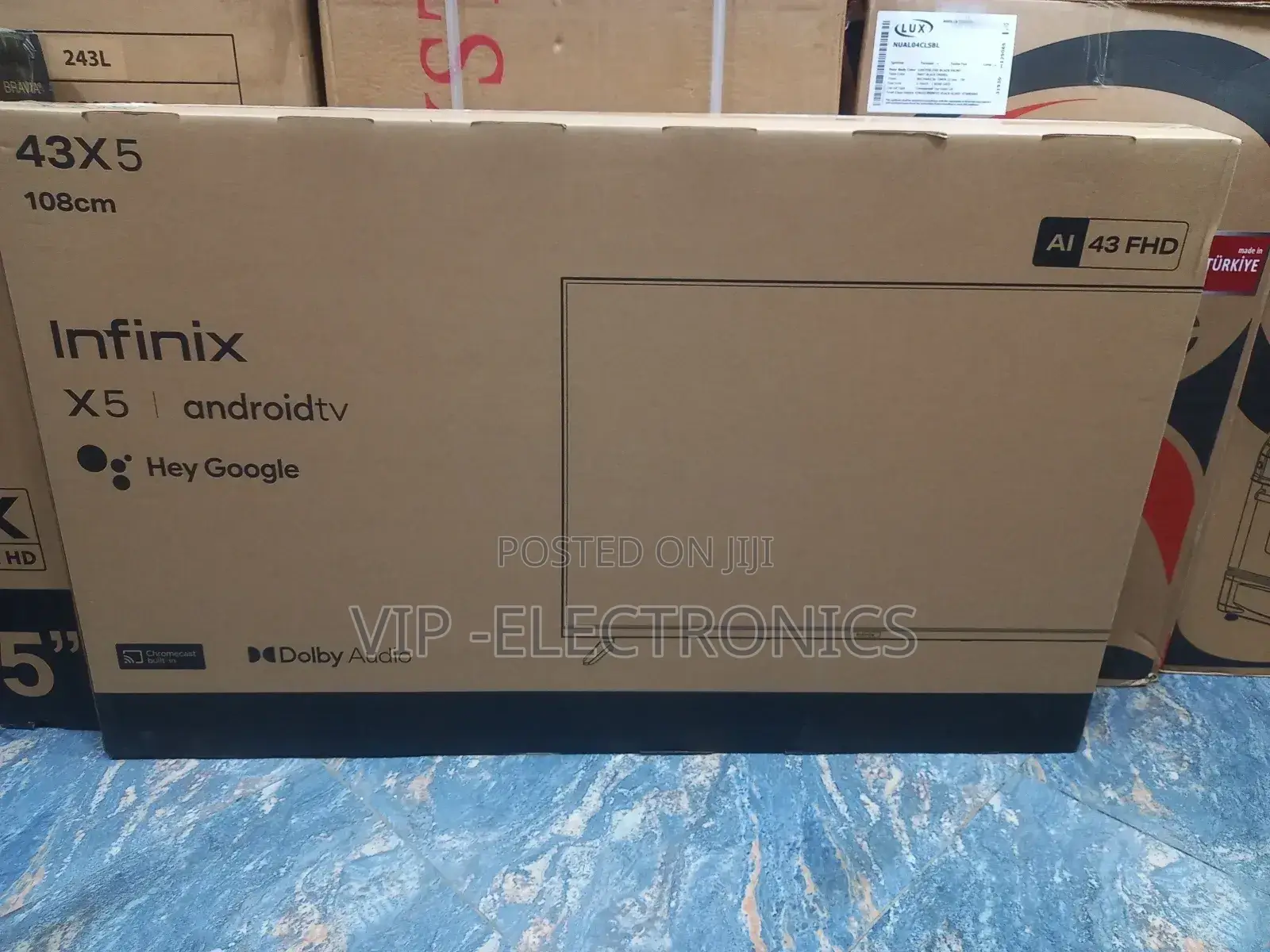 Infinix 43 Inch Tv Smart Hey Googel Frameless Tv