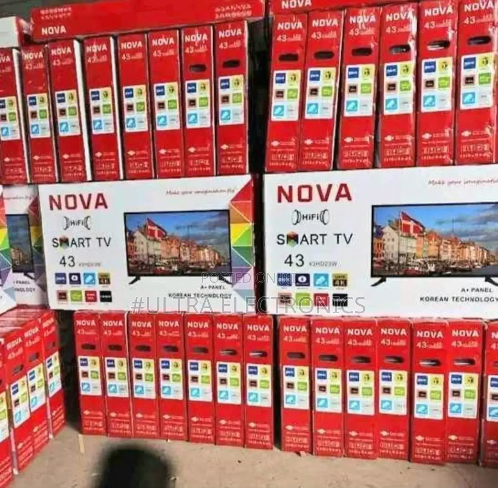 Novas 43 Inch Smart Double Glass Tv