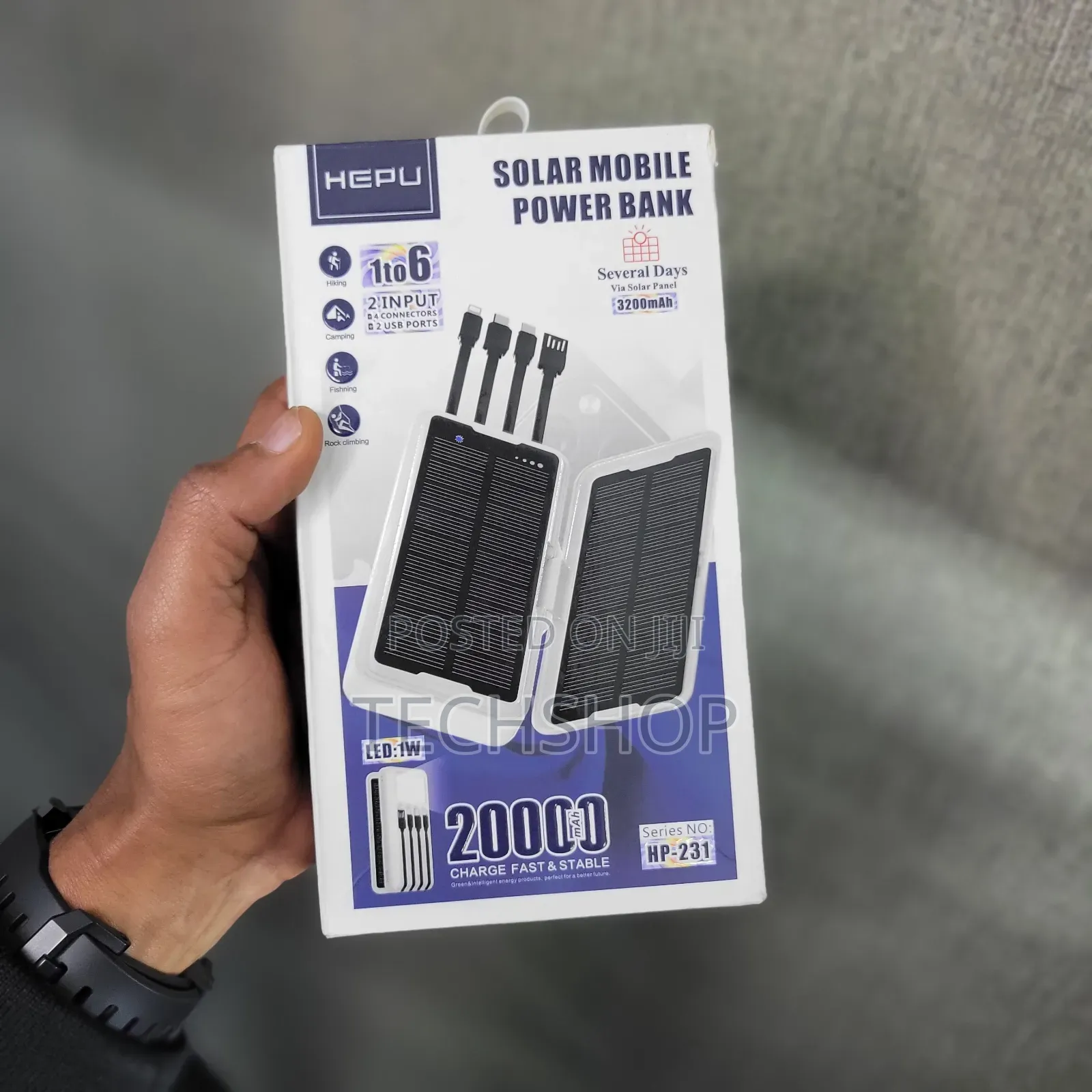 Hepu 20,000mah Solar Powerank