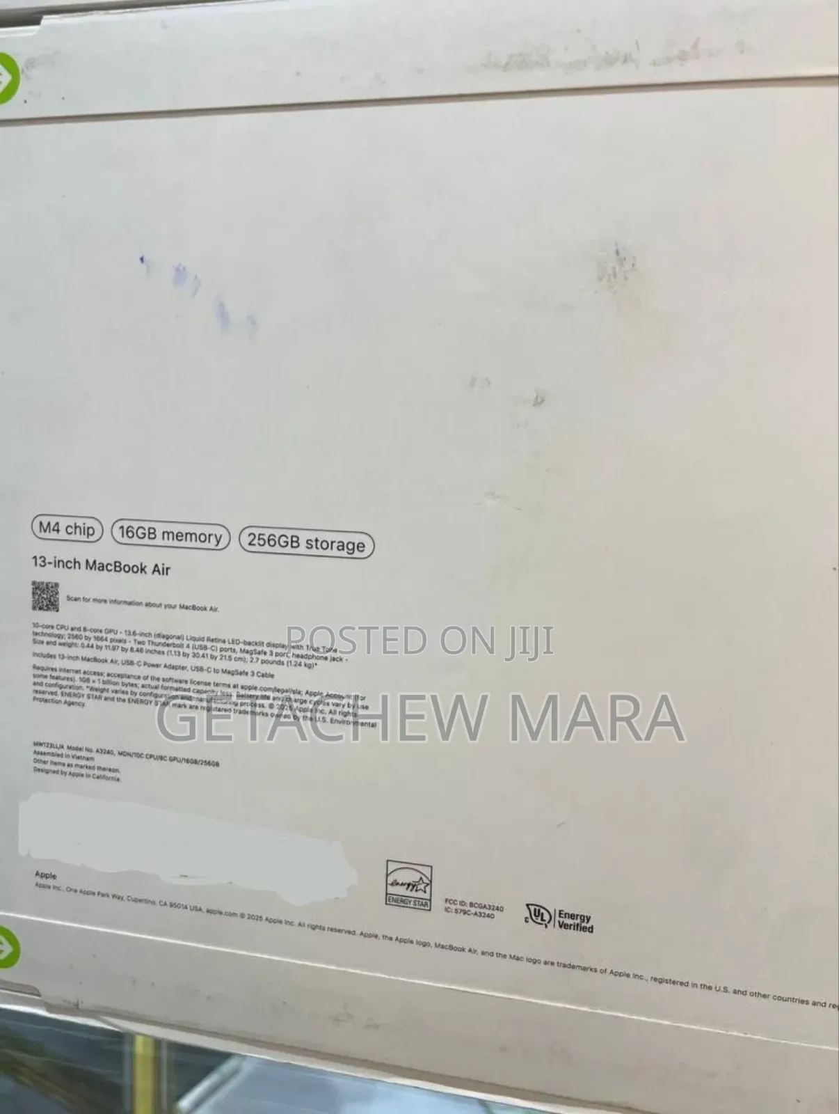 New Laptop Apple MacBook Air 2020 M1 16GB Intel Core I9 SSD 256GB