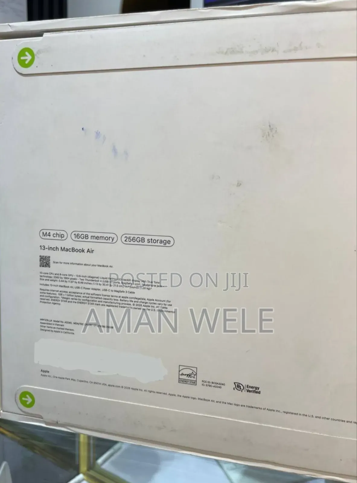 New Laptop Apple MacBook Air 16GB Intel SSD 256GB