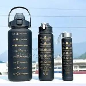 3-in-1 Motivational Water Bottle – 2000ml | 1000ml | 350ml