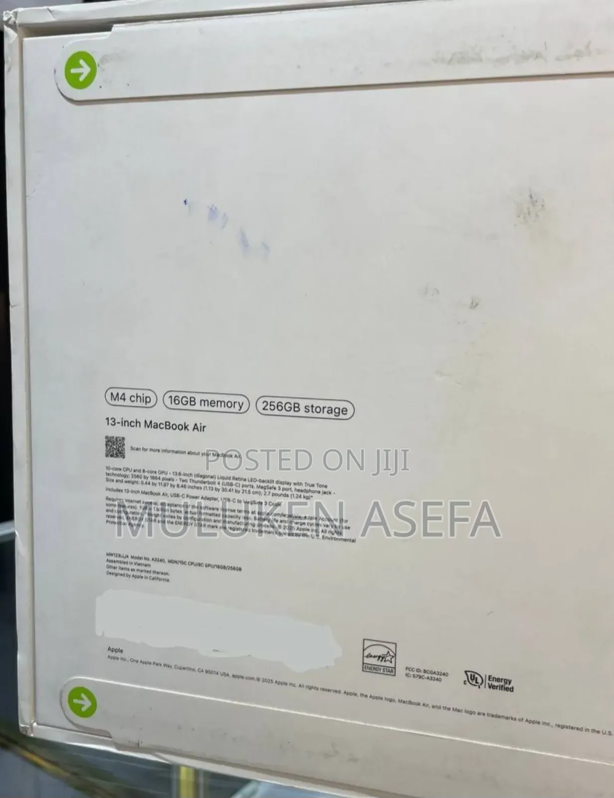 New Apple MacBook Air 2025 M4 13-Inch 16GB Apple M4 Max SSD 256GB