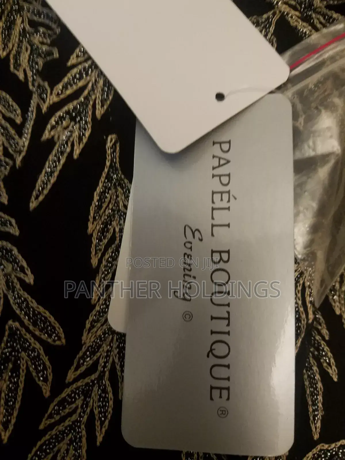 Papell Boutique Womens Top 2x Evening Metallic Embroidered Silk Top