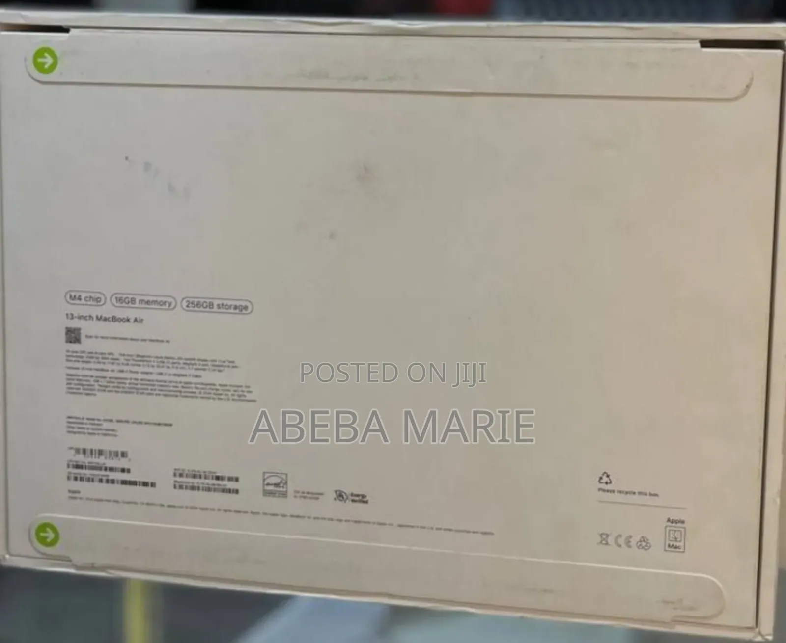 New Laptop Apple MacBook Air 2024 M3 13-Inch 16GB Apple M3 SSD 256GB