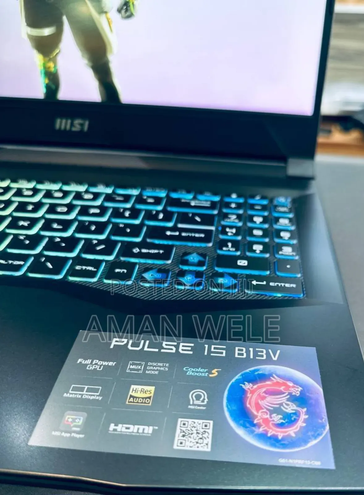 New Laptop MSI GF63 16GB Intel Core I7 SSD 1T