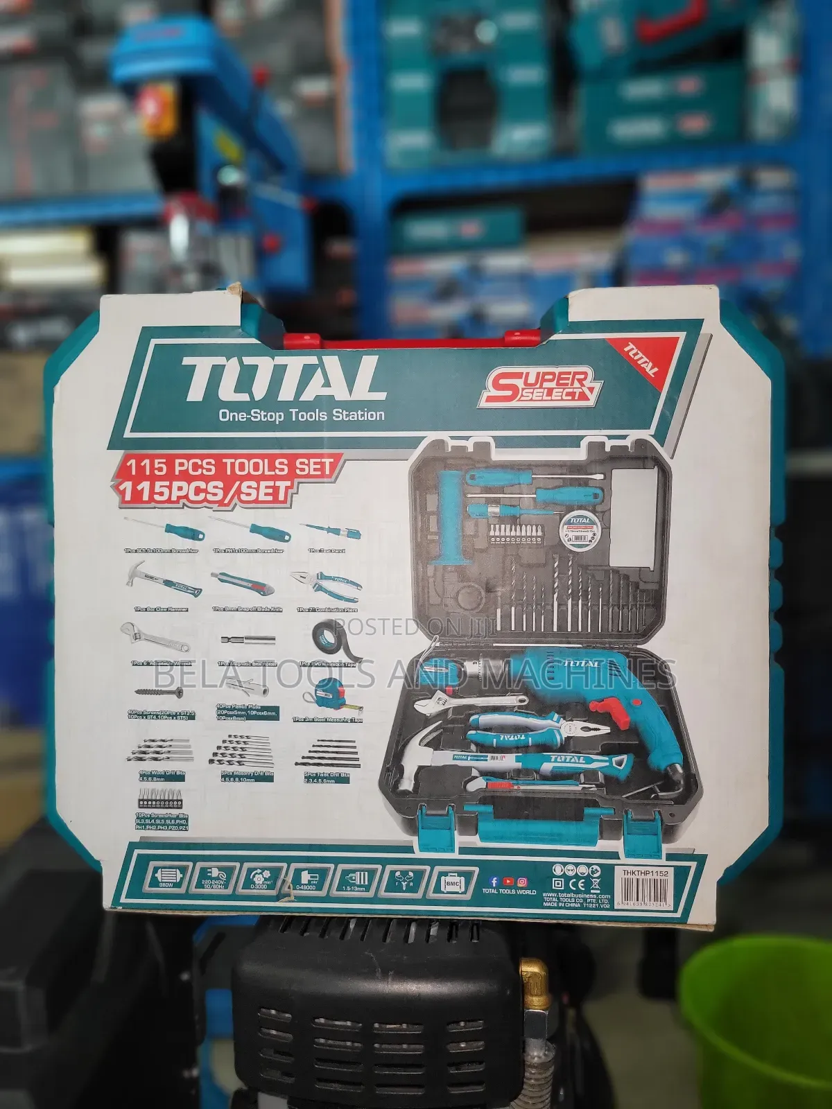 Total Tools Set With Drill 115pcs Best Quality Tool Set