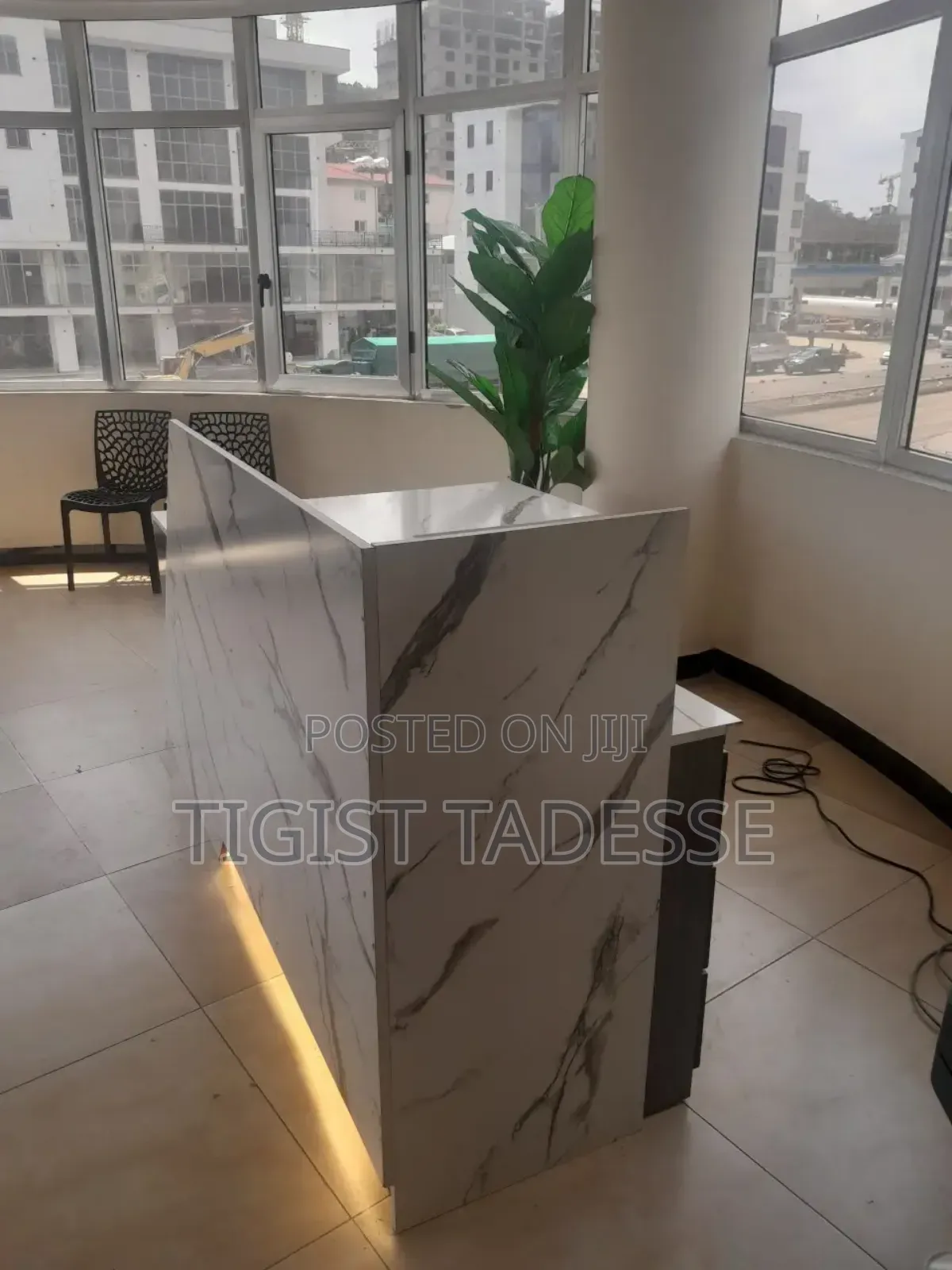 Reception Table Designed to Create a Welcoming First Impression.