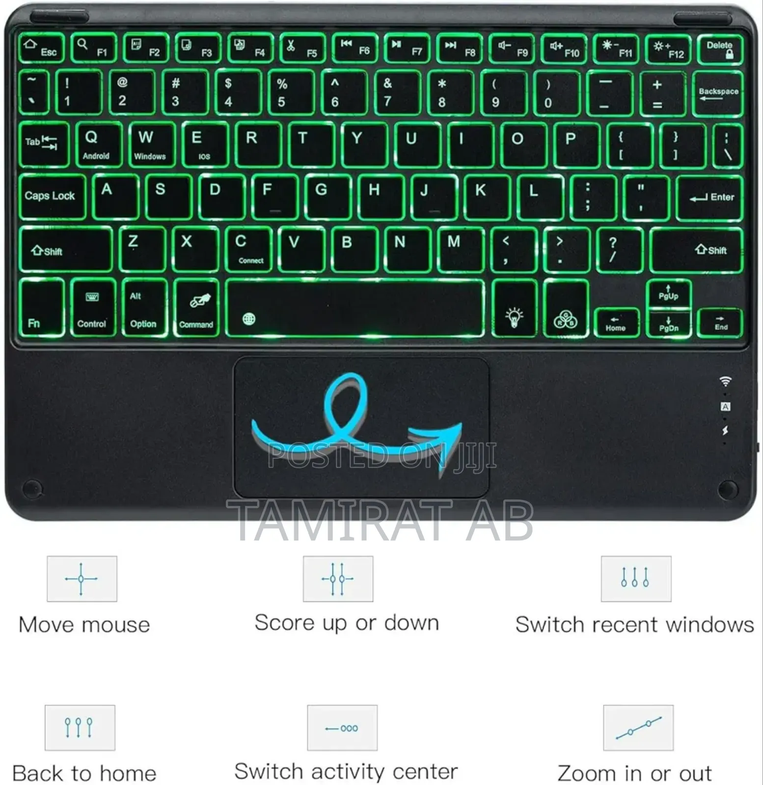 10inch Wireless Bluetooth Keyboard With Touchpad