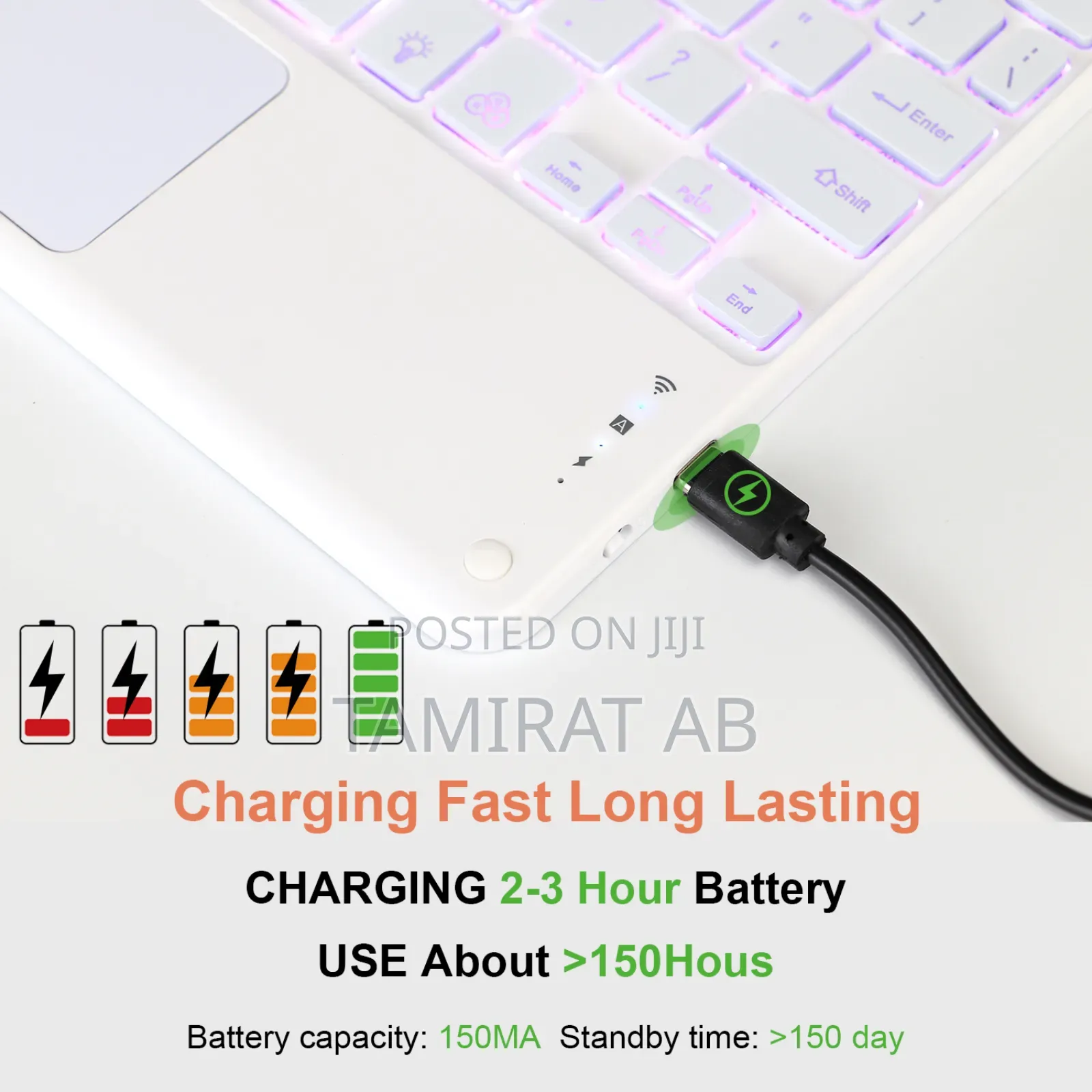 10inch Wireless Bluetooth Keyboard With Touchpad