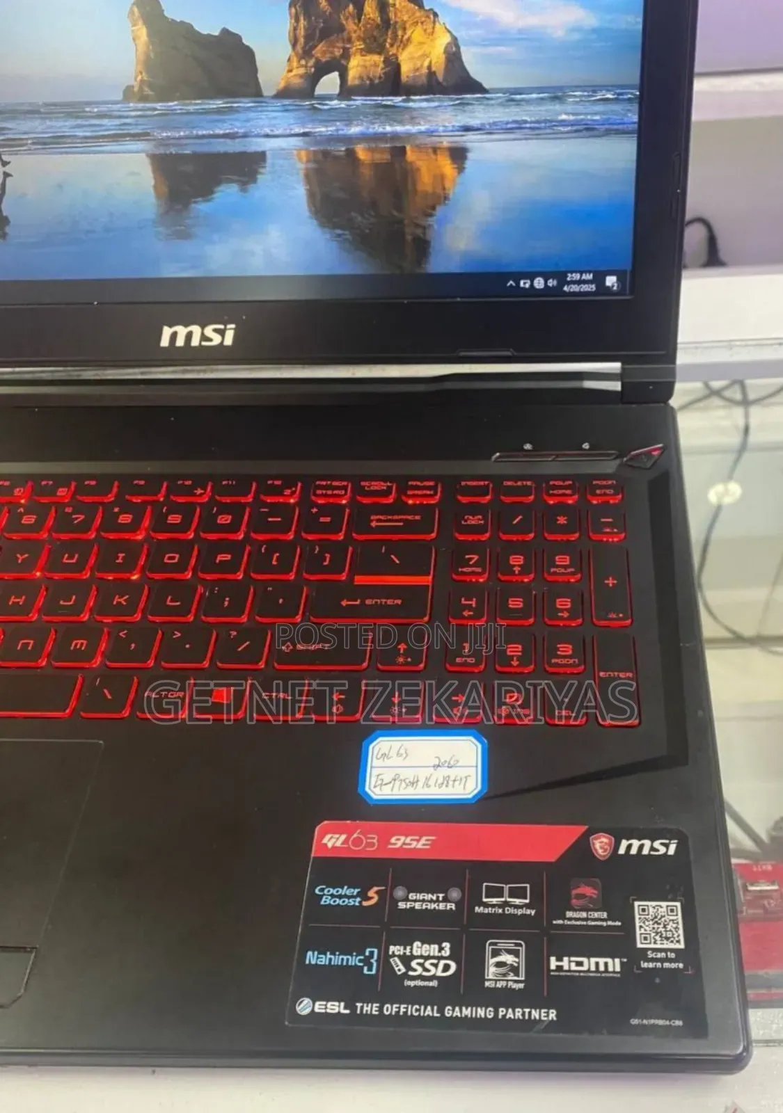 New Laptop MSI 16GB Intel Core I7 SSD 512GB