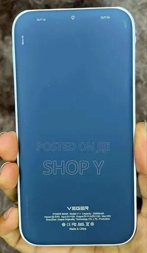 Veger Power Bank Color : Black Capacity : 25000mah