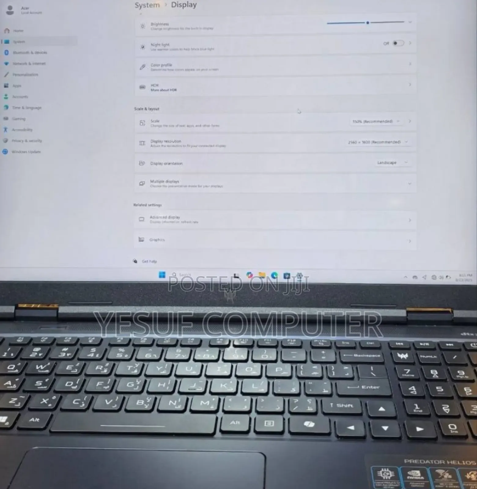 New Laptop Acer Predator Helios Neo 16 16GB Intel Core I9 SSD 1T