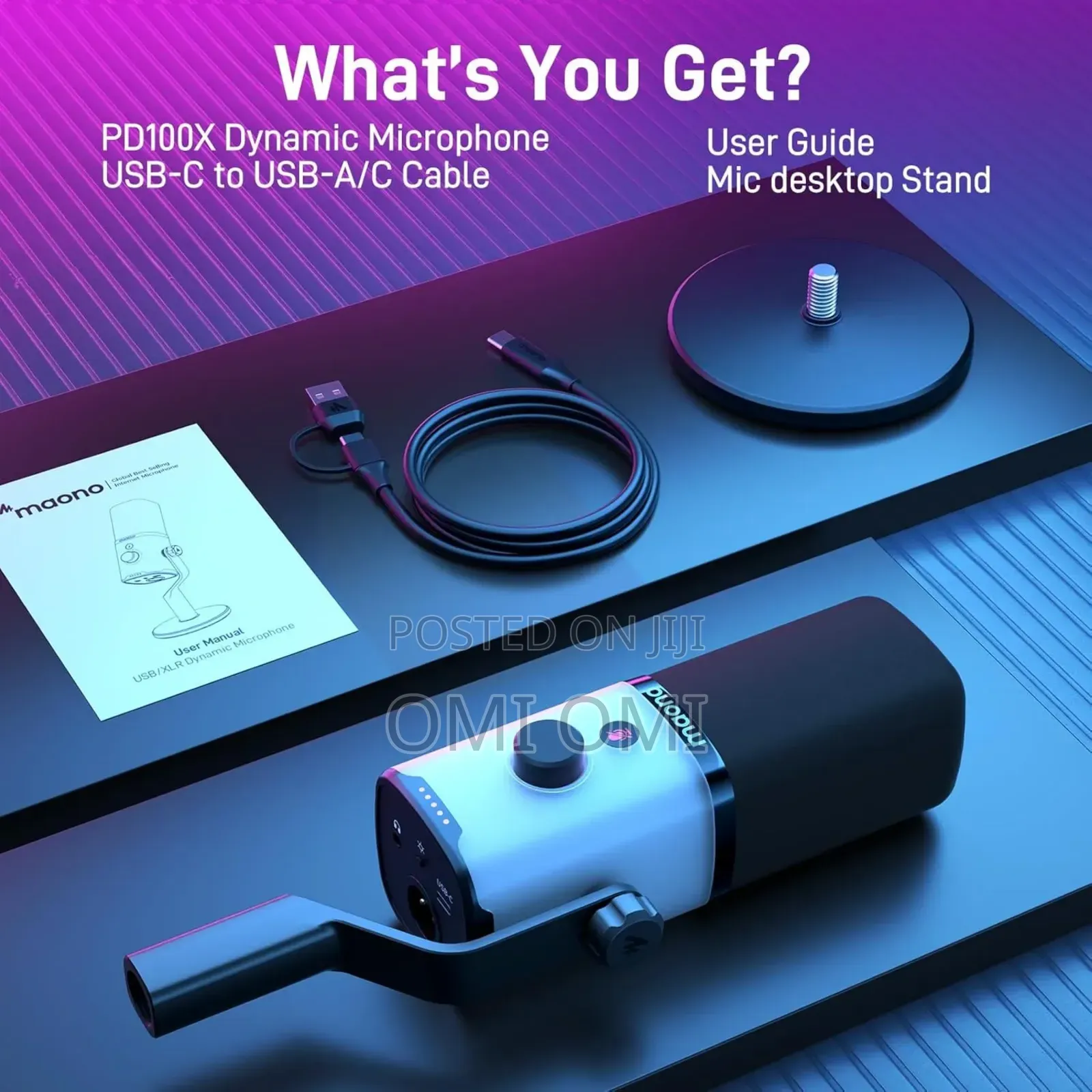 Maono Pd100x Usb/Xlr Dynamic Microphone Gaming Mic