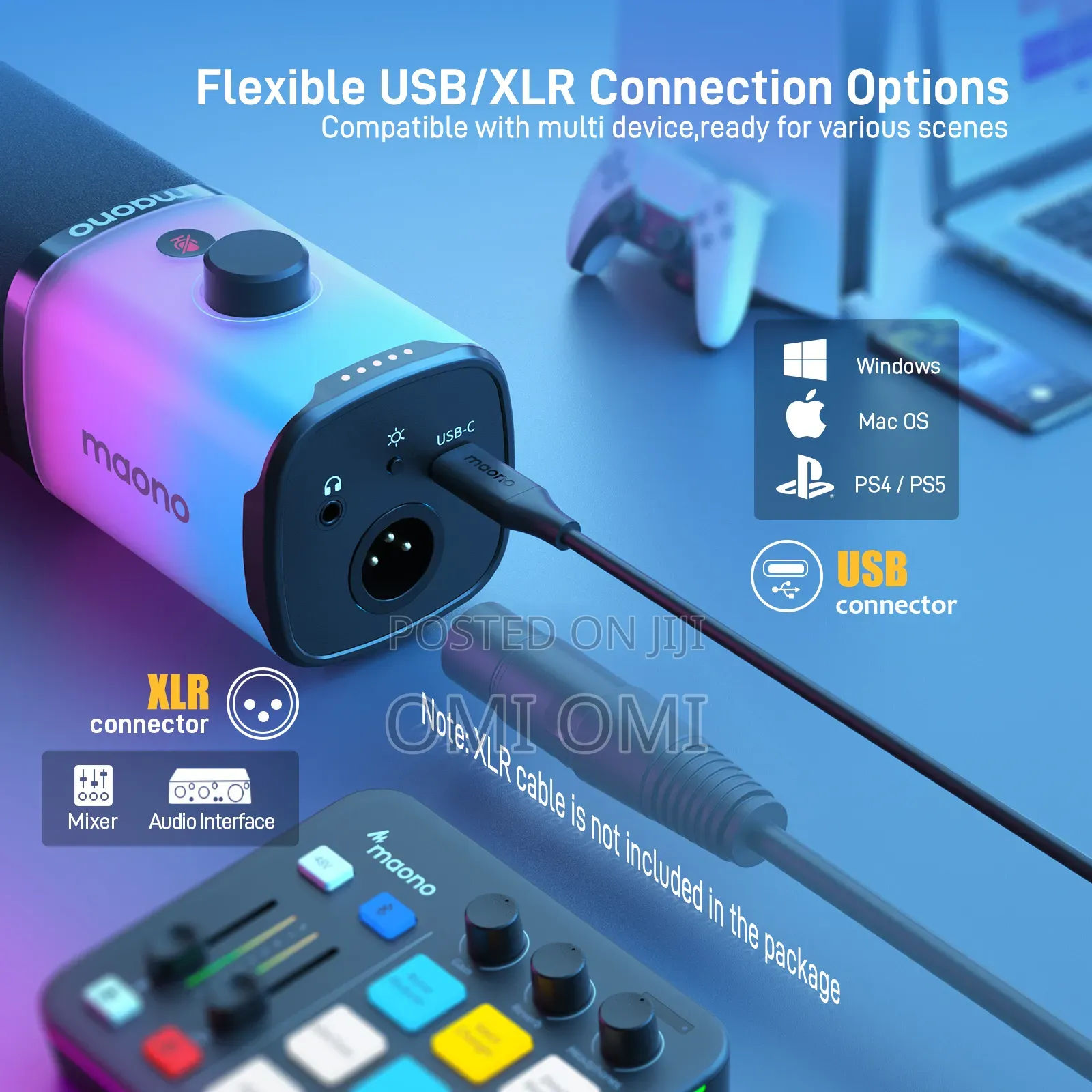 Maono Pd100x Usb/Xlr Dynamic Microphone Gaming Mic