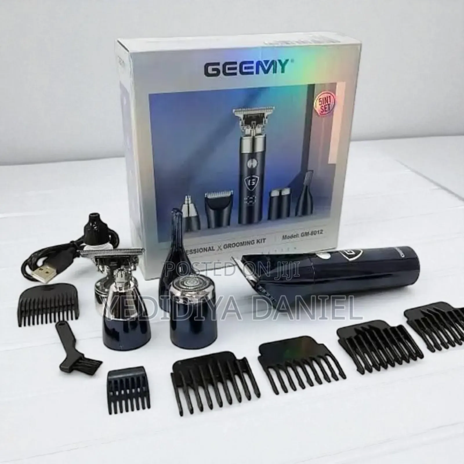 Geemy Gm-8012 Professional Rechargeable 5-in-1 Grooming Kit